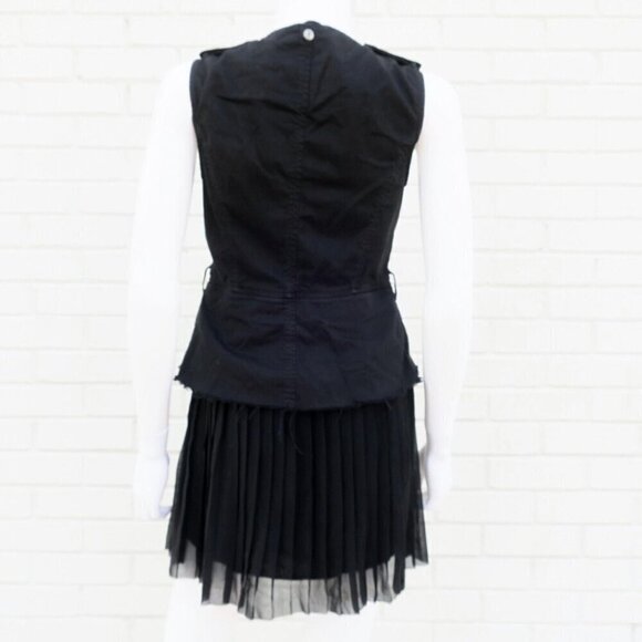 Y2K DIESEL 2 Pc Convertible Cargo Mini Pleated Skirt & Moto Vest Combo Small - Picture 6 of 8